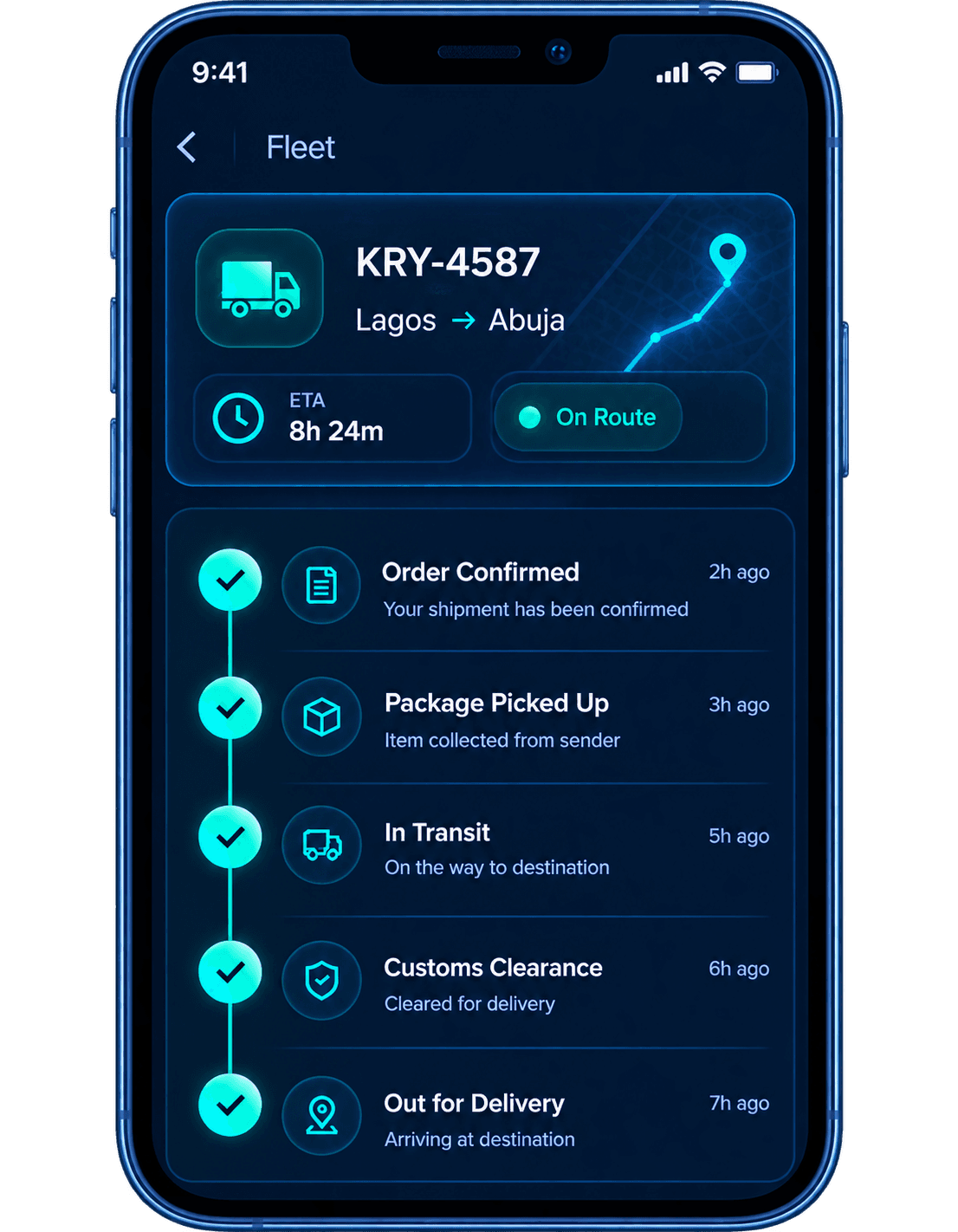Karryam API partner console on a phone